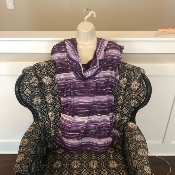 No Boundaries Tops - Women’s No Boundaries purple and white shirt, XXL